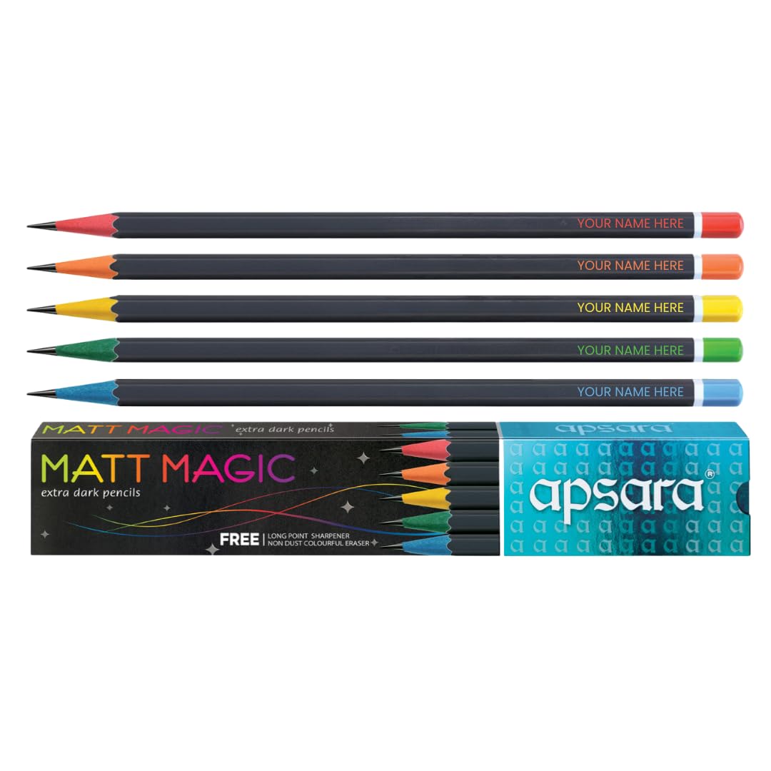 Customized Pencil With Name For Kids Set (20 Pcs) - Name Engraved, Ideal Gift For Kids Birthday And Return Gifts (2), Multicolor NCGIFTS