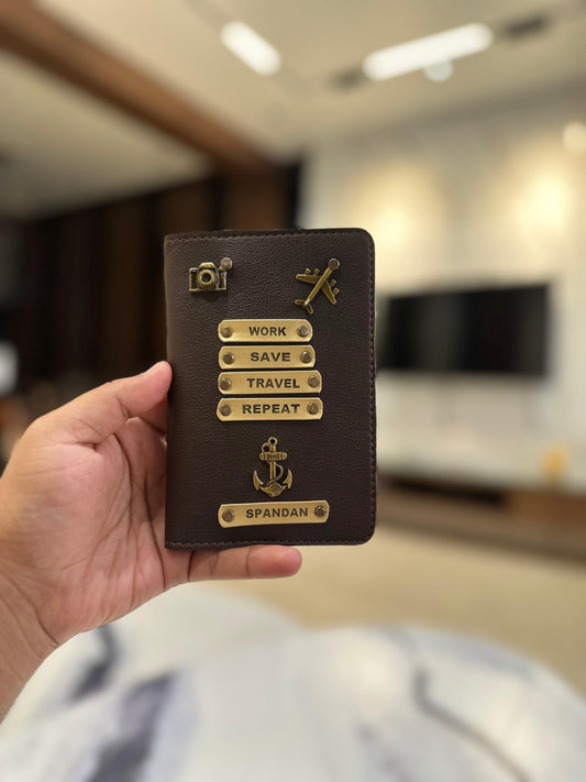 Passport Cover- WORK SAVE TRAVEL REPEAT - NCGIFTS