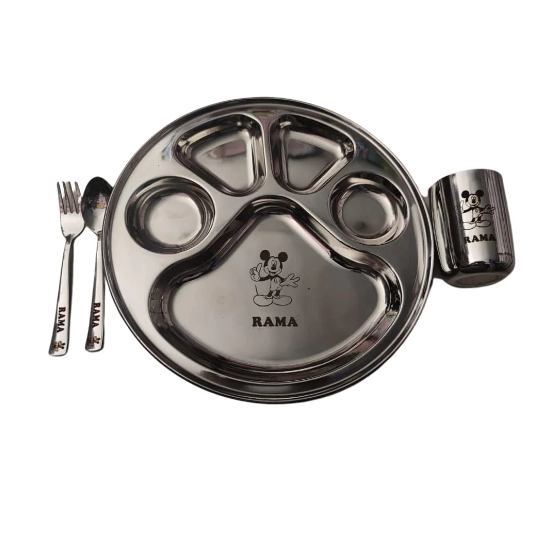 Customized Round Compartment Plate Set