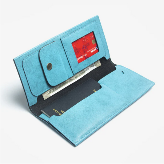 Passport organizer Sky Blue