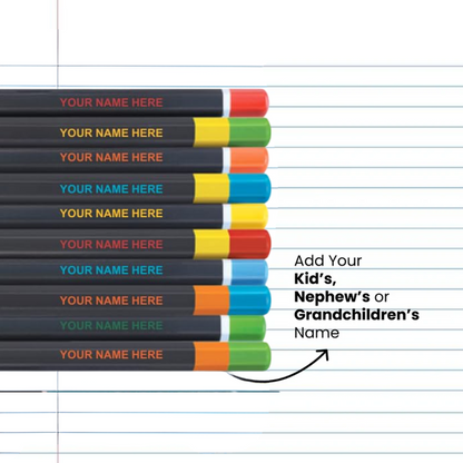 Customized Pencil With Name For Kids Set (20 Pcs) - Name Engraved, Ideal Gift For Kids Birthday And Return Gifts (2), Multicolor