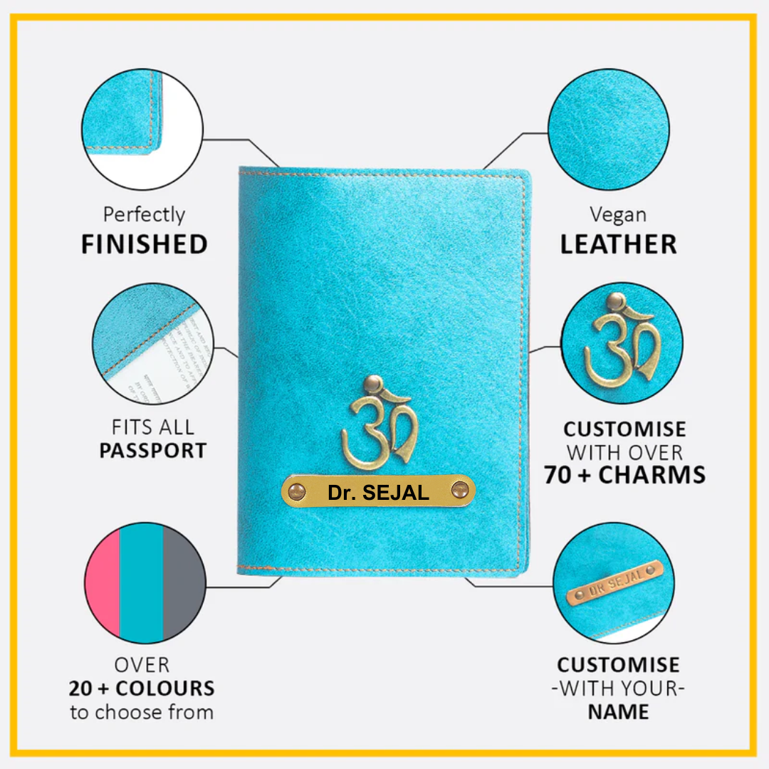 Personalized Passport Cover - Sky Blue