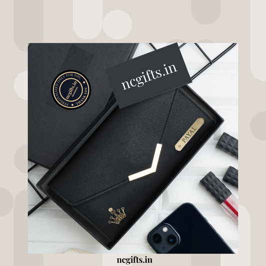Women's Wallet Tan Black