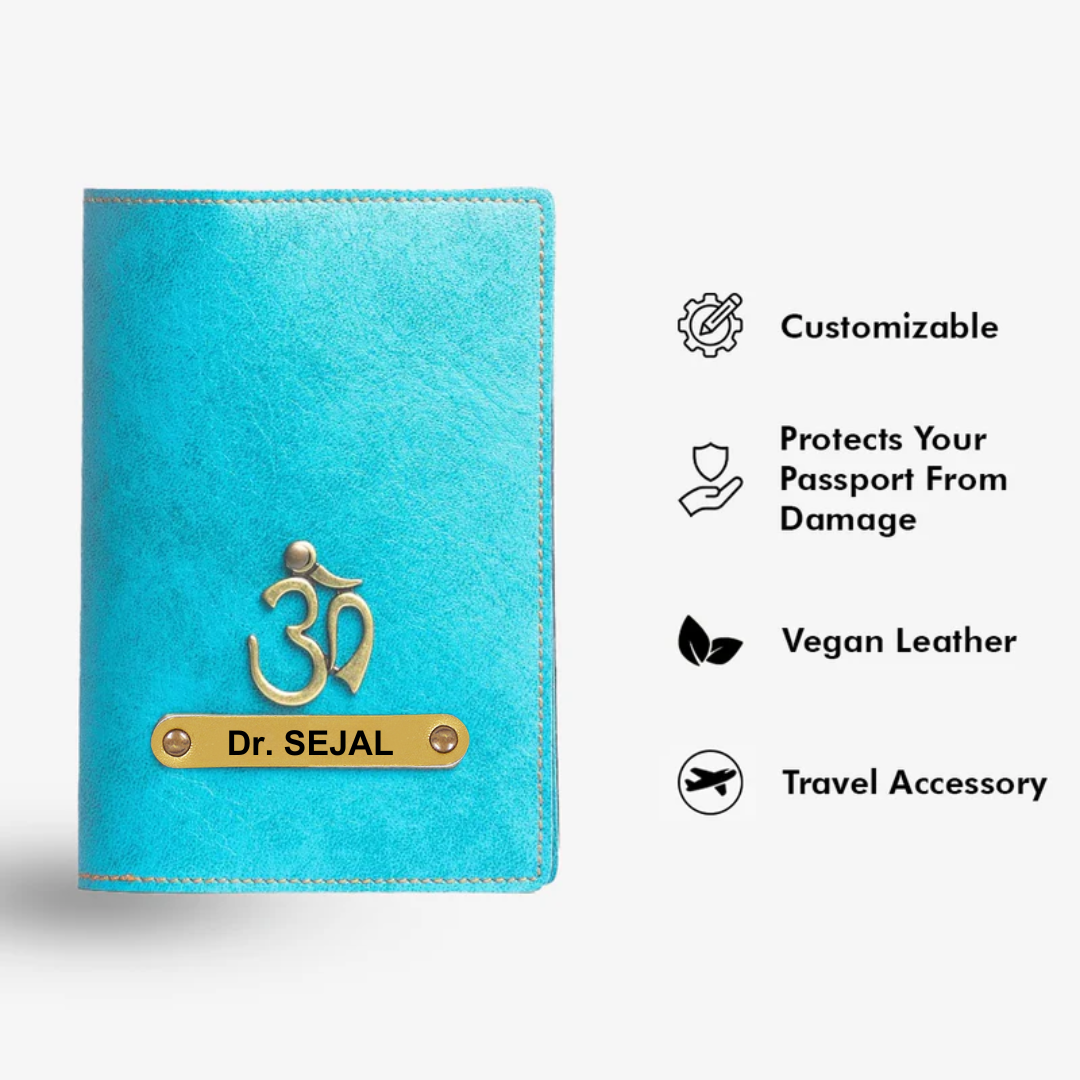 Personalized Passport Cover - Sky Blue