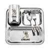 Personalized Thali Set for Kids - Stainless Steel Plate with Name