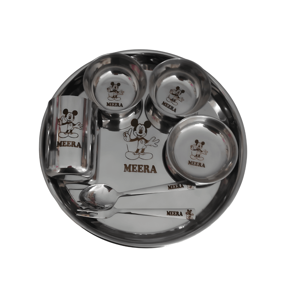 Round Plate Set - Extra Katori & Dish - NCGIFTS