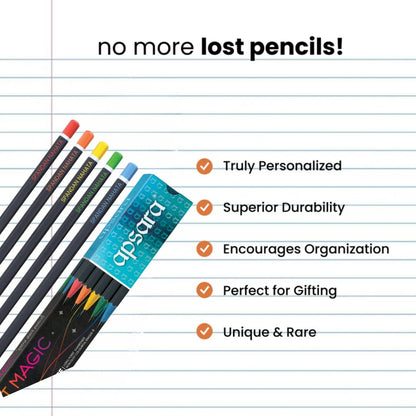 Customized Pencil With Name For Kids Set (20 Pcs) - Name Engraved, Ideal Gift For Kids Birthday And Return Gifts (2), Multicolor